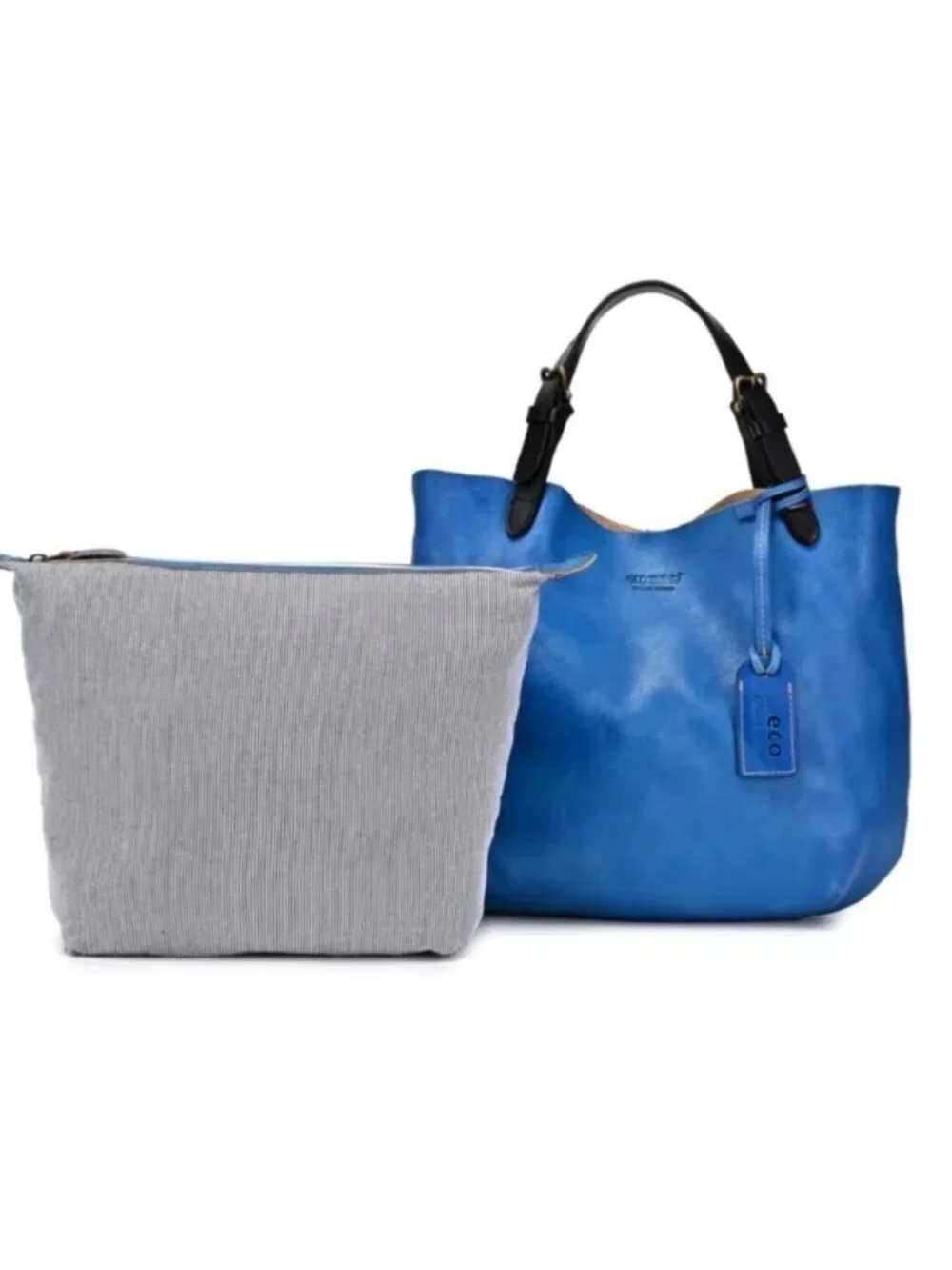 Old Trend Island Mini sky blue Leather Tote